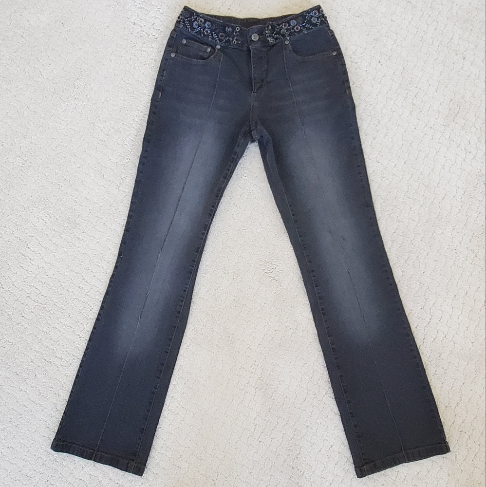 Vintage Women's Beeded Black Jeans